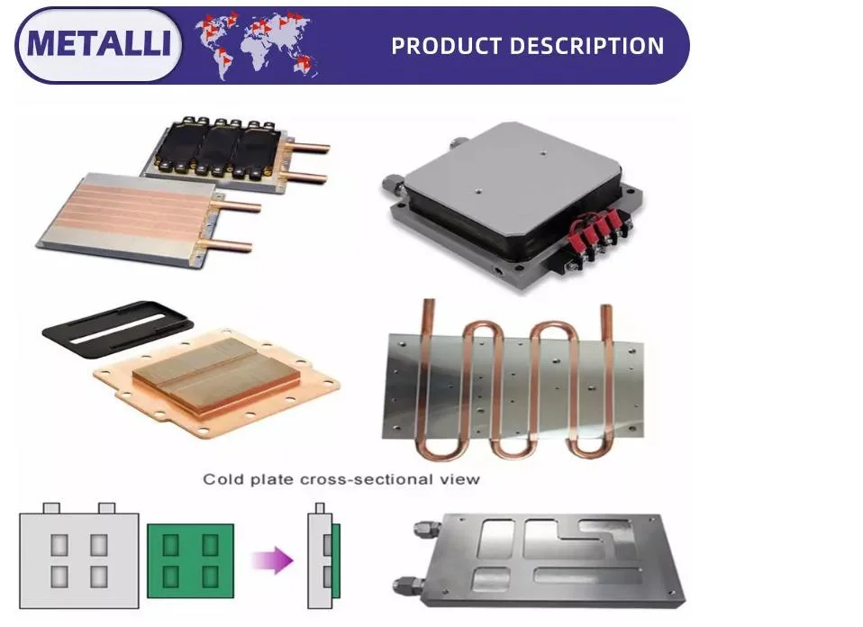 Semiconductor Aluminum Liquid Cold Water Plate Water Cold Plate with Copper Tube